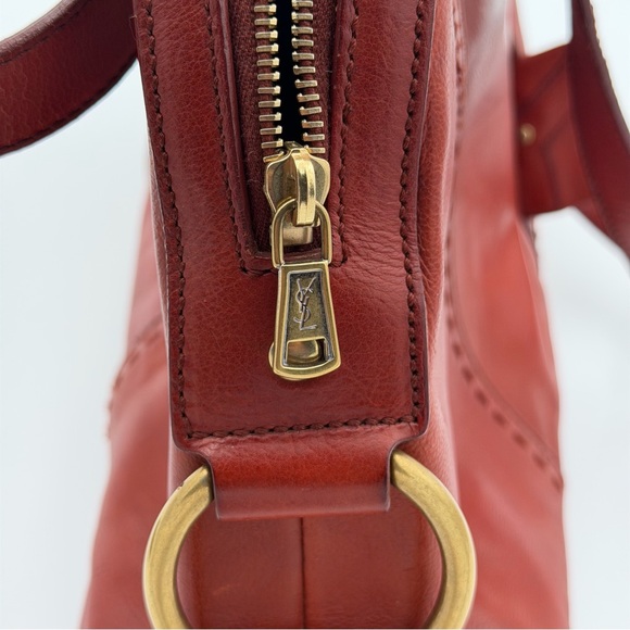 Yves Saint Laurent MUSE LEATHER SHOULDER BAG – BRICK RED - Picture 7 of 10